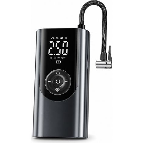 Compressore portatile senza fili per pneumatico per auto nero (1/5)