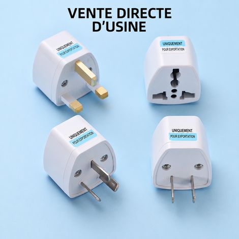 Adaptateur de voyage prise standard allemand 2 broches SH-07-1 10A sh-07-1 1 g – Livraison gratuite (1/5)