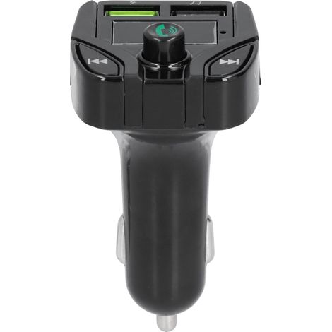 Bluetooth FM-Freisprecheinrichtung für das Auto, Zigarettenanzünder-Ladegerät mit zwei USB-Anschlüssen.