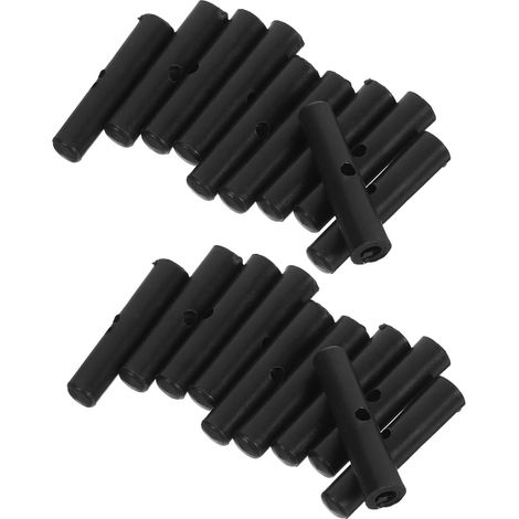Cuentas de plástico negro de 4,0 mm para sombrillas, 20 piezas, componentes para la cola de sombrillas, accesorios de reparación para sombrillas y velas de sombra, consejos (1/5)