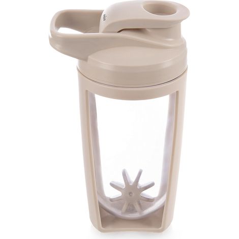 Bouteille shaker en tritan beige etanche 700 ml (1/5)