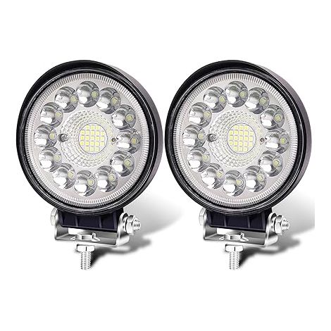 Barre lumineuse de travail led, led feux de conduite tout-terrain ip68 étanche spot flood combo phares pour tracteur pick-up atv bateau suv (blanc) (1/5)