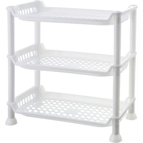 Étagère de salle de bain à plusieurs niveaux, organisateur de rangement pour comptoir de cuisine et sol (1/5)