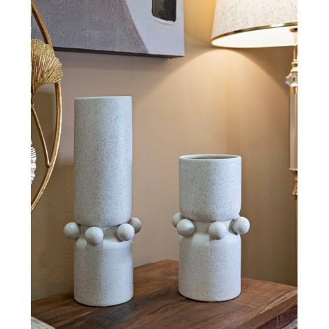 Oggettistica Borgetto, Complemento d'arredo, Articolo decorativo, Accessorio d'arredo, Crema, 16x16 h28 cm