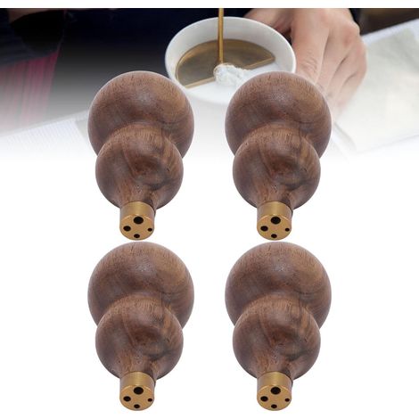 4pcs Porte-encens en Bois, Support de brûleur d'encens Gourde Gourde Rétro Hauteur d'encens Support de décoration en Bois Massif pour décoration intérieure (1/5)