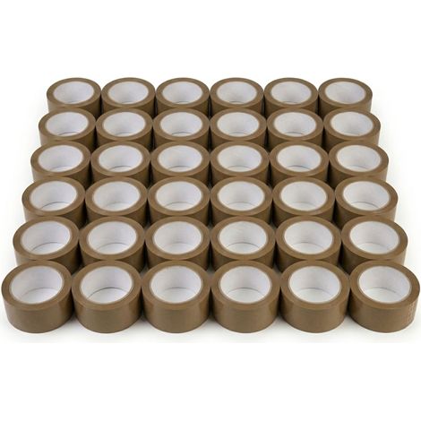 Nastro Adesivo Imballaggio Avana 45mmx132m 36 Rotoli Scatole Pacchi Traslochi (1/5)