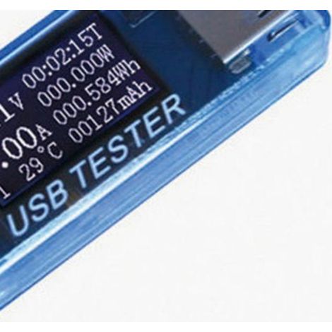 Testeur de courant/tension de charge USB bleu QC2.0, détecteur de voltmètre et ampèremètre USB MX17 (1/5)