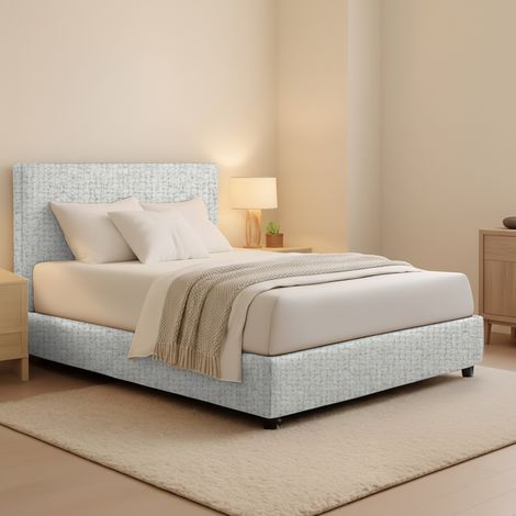 Cama Matrimonial Lichfield, Desenfundable, Hecho en Italia, Gris Claro (1/5)