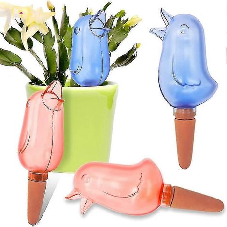 Lot de 4 dispositifs d'arrosage automatique à picots, arroseur de plantes transparent, système d'irrigation goutte à goutte automatique Lh-1 (1/5)