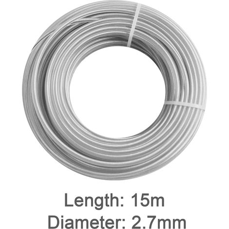 Fil de coupe-bordures en acier (2,7 mm) haute résistance, avec âme en acier. (1/5)