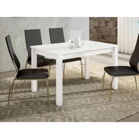 Mesa extensible Padul en blanco. 120/160 x 80 cm x 76 cm (1/2)