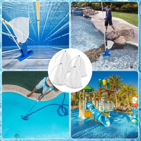 10 pezzi,sacchetto filtro per aspiratore per piscina,sacchetto a rete di ricambio per aspiratore per piscina,laghetti (29 x 14 cm) (1/4)