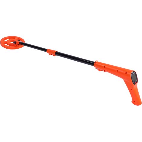 Kit détecteur de métaux pour enfants, détecteur portable avec écran LED de 5 cm, disque de 15 cm, pelle et râteau inclus, jouet d'aventure en plein air pour débutants, orange (1/5)