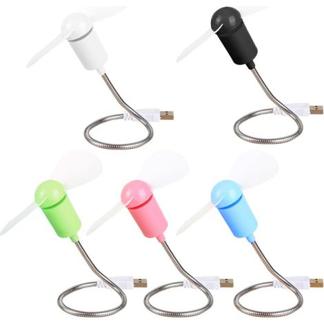 Mini Ventilateurs USB Flexibles Couleur Aléatoire en Plastique (1/5)
