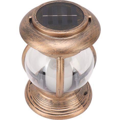 Lanterne solaire suspendue en laiton – Étanche IP44, design décoratif intérieur/extérieur idéal pour jardin ou cour (1/5)