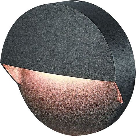 Balise Murale Extérieure LED D105 2W IP65 Graphite ZAMBELIS - Blanc chaud - 2900K (1/2)