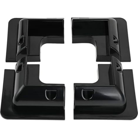 Lot de 4 supports de montage pour panneau solaire en ABS résistant aux UV utilisés sur les toits de camping-cars, bateaux, caravanes, camping-cars, remorques – Noir (1/4)