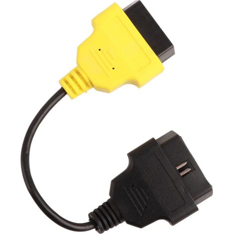 1 Adaptateur OBD2,connecteur jaune,scanner ECU,câble diagnostic ABS,Fiat (1/5)