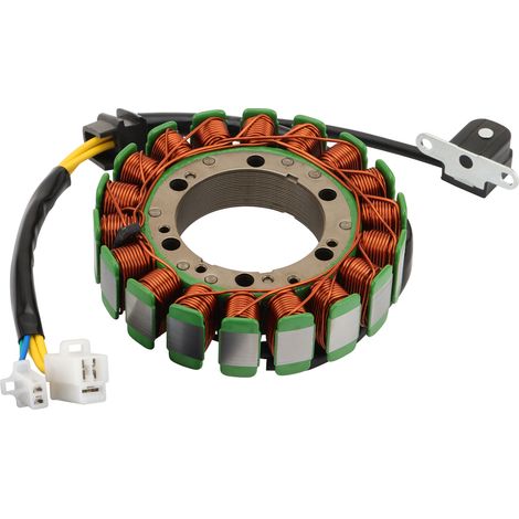 Electromagnetic ignition coil compatible with Suzuki RMZ250 RM-Z250 2007-2009, part number 32101-10H00, stator assembly for four-stroke off-road vehicles.--DTEKGAZ