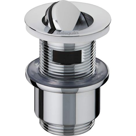 Wirquin 30723427 - Piletta per lavabo, design con valvola rotante, troppo pieno e corpo di sbalzo, cromato (1/4)