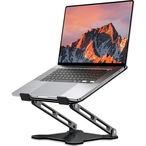 Verstellbarer Laptopständer, faltbarer Laptopständer aus Metall, belüfteter und kühlender Ständer, ergonomischer Laptopständer, kompatibel mit Laptops von 10 bis 15,6 Zoll. (1/5)