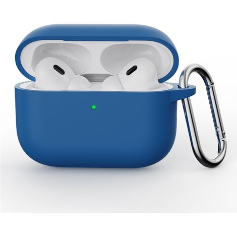 Silikonhülle für AirPods Pro 3 mit Karabinerhaken, Blau
