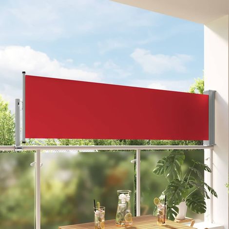 48363 vidaXL Patio Retractable Side Awning 80x300 cm Red (1/5)