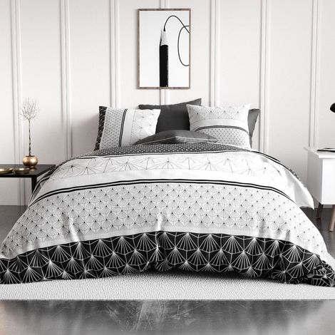 Housse de couette 260x240 Casta + 2 taies coton 57 fils