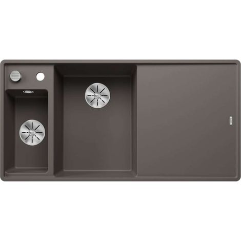 Blanco Axia III 6 - Silgranitspüle, 99x50 cm, mit Ablaufsystembedienung und Zubehör, InFino, grau 527231 (1/4)