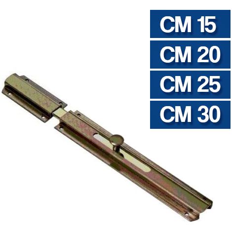 CATENACCIO TRASVERSALE BRONZATO CON INCONTRO COMUNELLO PORTE E FINESTRE (12390V) CM 15 (12390)