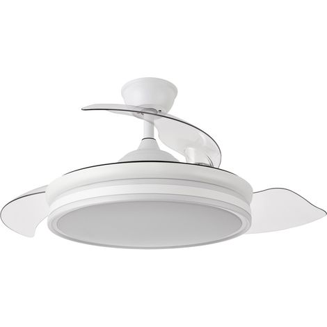 Fabrilamp – Ventilateur de plafond DC 59W avec télécommande – 6 vitesses réglables – Éclairage LED 6980 lm – 3 températures de couleur – Design moderne blanc