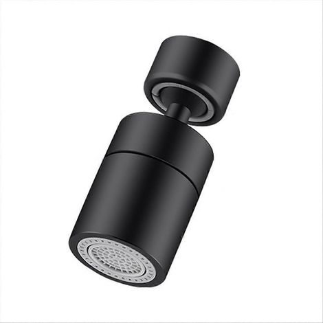 Schwarze Küchenarmatur mit schwenkbarem Auslauf und Luftsprudler, schwenkbare Spültischarmatur, drehbarer Brausekopf, matte Oberfläche, für moderne Spülbecken, Modell B (1/5)