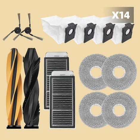 Pièces détachées pour Dreame L40S Pro Ultra / Dreame X50 Ultra / L50 Pro Ultra : brosse principale, filtre, chiffon, sac à poussière, accessoires A