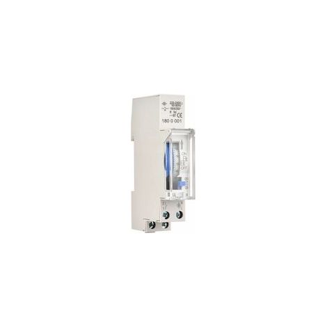 Minuteur mécanique 24 heures – Programmation de 15 à 30 minutes – Montage sur rail DIN – Tension : 220-240 V CA – Batterie NiMH intégrée de 1,2 V et 40 mAh (1/5)