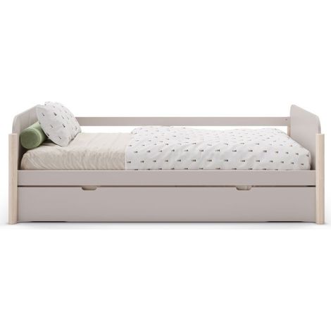 Cama doble juvenil Misty Dawn Beige - Oak Soft (ancho) x 68cm (alto) (1/5)