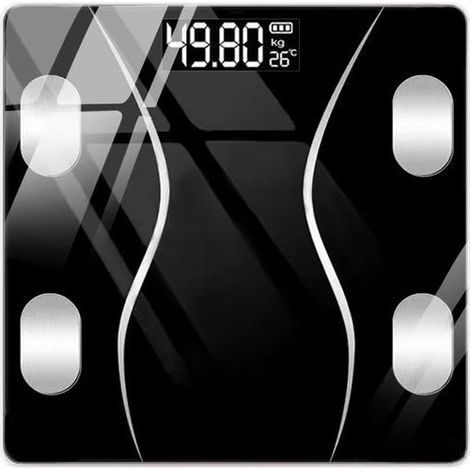 Balance impédancemètre, balance de santé en gros, balance impédancemètre Bluetooth - Noire (1/5)