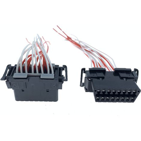 Applicable to car and truck diagnostic plugs, full-line OBD, Kia 16-pin diagnostic computer inspection connector (1/4)