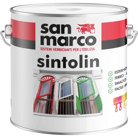 Sintolin satinato smalto alchidico antiruggine bianco lt 2,50