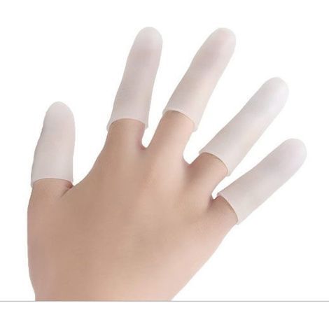 Doigtières de protection en gel (5 pièces) - NOUVEAU MATÉRIAU - Manchons pour doigts idéaux pour le doigt à ressaut, l'eczéma des mains, les fissures des doigts, l'arthrite des doigts et plus encore.
