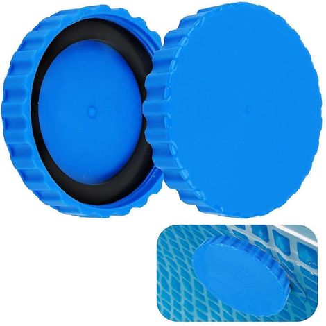 Kit de fermeture hivernale pour piscines Intex et Bestway, comprenant 2 bouchons d'hivernage avec joints assortis, un bouchon étanche et résistant au gel, et des accessoires pour piscine. (1/5)