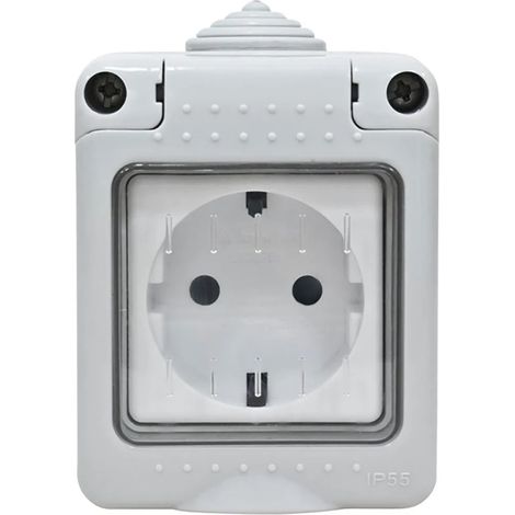 Toma hepoluz serie 34 impermeable diseño compacto exterior
