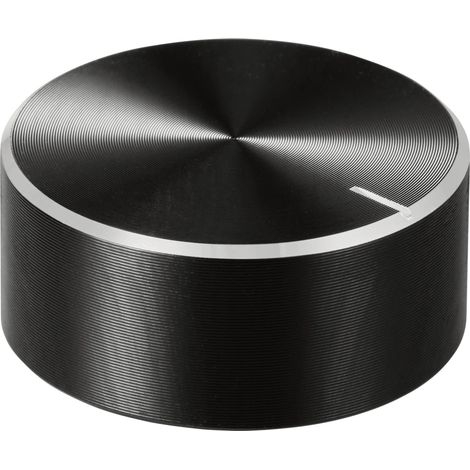 TRU COMPONENTS TC-11696500 Tête de bouton rotatif avec marquage noir (Ø x H) 30 mm x 13 mm aluminium (1/4)