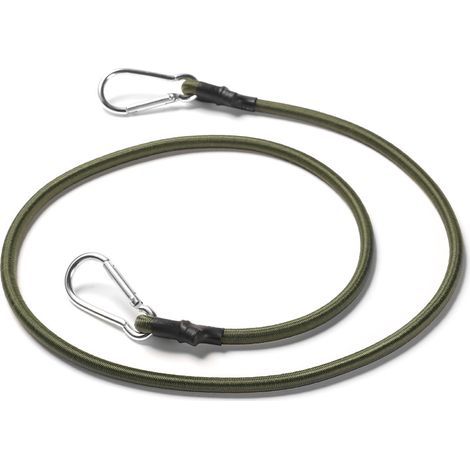 Mousqueton élastique pour extérieur, corde élastique réglable de 8 mm avec mousqueton – Corde élastique pour l'extérieur, le camping, les bagages, le porte-vélo (90cm) (1/5)