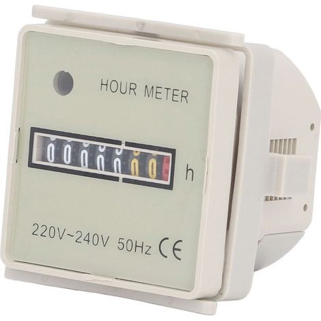BERM Hour Meter Industrial Timer High Precision Electric Time Counter 099999H59M AC 220-240V (1/5)
