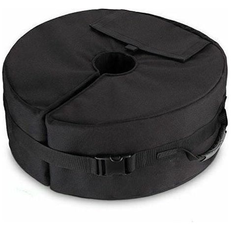 1 sac de lest pour parasol, tissu Oxford 600D, orifice central rond, fermeture éclair haute capacité, poignée ergonomique, usage extérieur multi-supports (1/5)