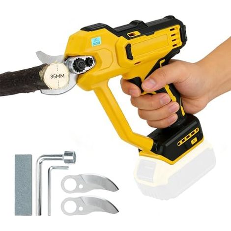 Sécateur électrique sans fil compatible avec batterie 18 V (sans batterie), 600 W, max 35 mm, sécateur de jardin pour jardin, vigne (1/5)