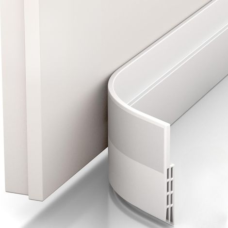 Profilo di tenuta antispifferi di alta qualità per porte, striscia in silicone ad alta adesione, isolamento termico e acustico, installazione rapida, 100 cm, bianco (1/5)
