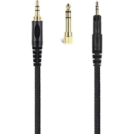Câble ATH M50x câble AUX adaptateur 6.35mm pour écouteurs M40X/M50X/M60X/M70X 200cm (1/4)