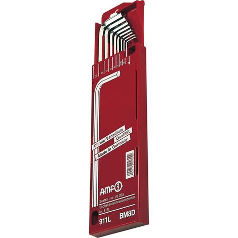 Set di cacciaviti a brugola 911L-BM8D 8 pezzi con custodia scorrevole, punta da 2 a 10 mm