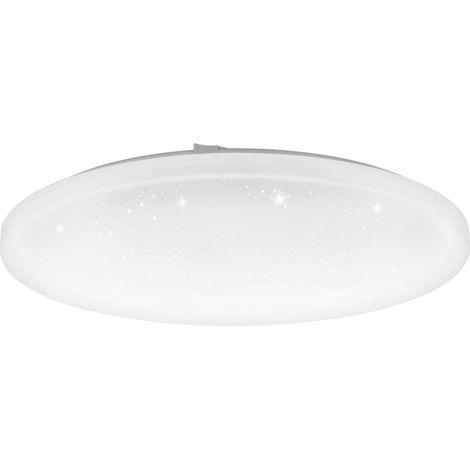 Plafoniera Moderna Frania-Z Acciaio Bianco Plastica Cristallo Led 30W